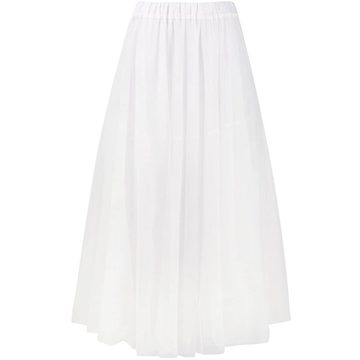 long mesh pleated skirt