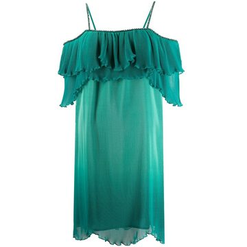 frill trim plisse dress