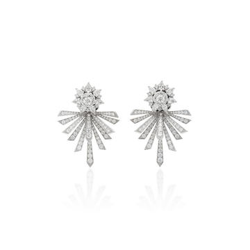 18K White Gold Detachable Diamond Earrings