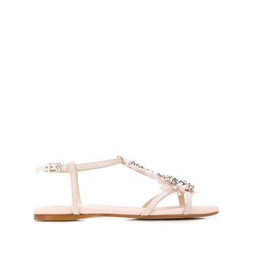 crystal embellished sandals