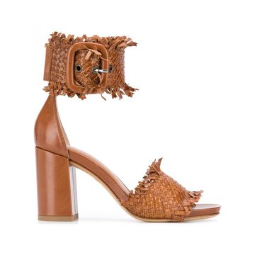 fringed woven sandals