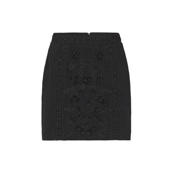 Henning Embroidered Linen Mini Skirt