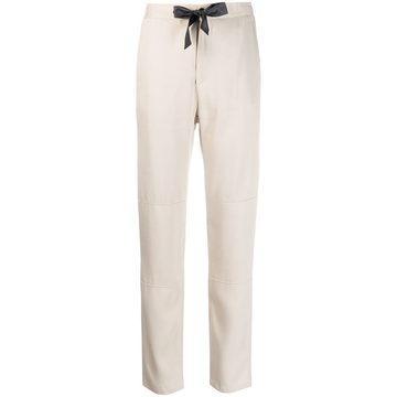 drawstring straight trousers