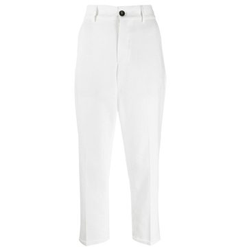 high waisted cropped trousers