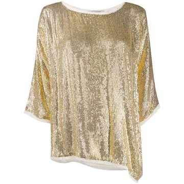 sequinned drape blouse