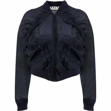 ruffled bomber jacket