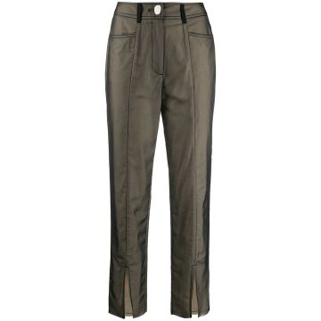 slim pocket detail trousers