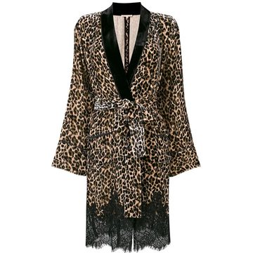 leopard print velvet jacket