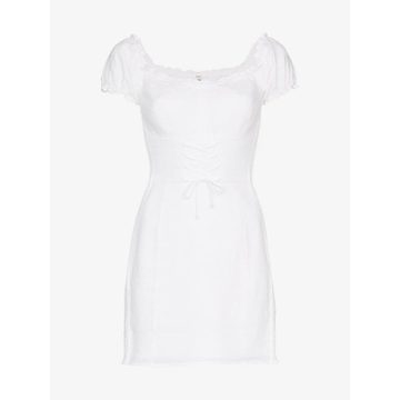 'Hudsun' linen mini dress with belt