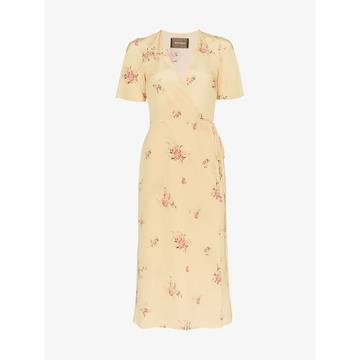 Jensen short sleeve silk dress