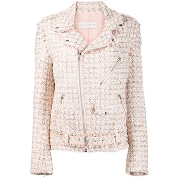 tweed zip jacket