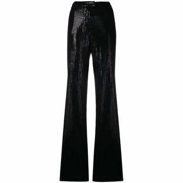 sequin flared trousers