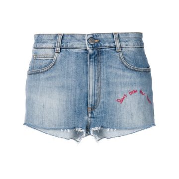 distressed denim shorts