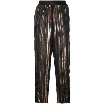 striped loose trousers