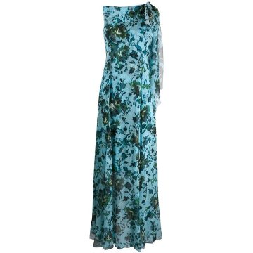 floral sleeveless long dress
