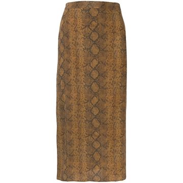 snakeskin print skirt