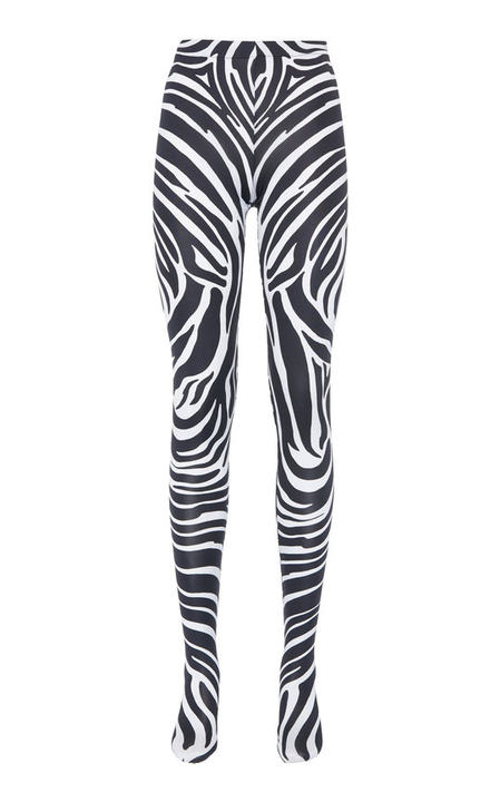 Zebra Duchess Satin High Waist Leggings展示图