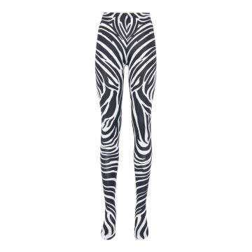 Zebra Duchess Satin High Waist Leggings