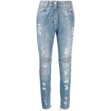 crystal-embellished jeans