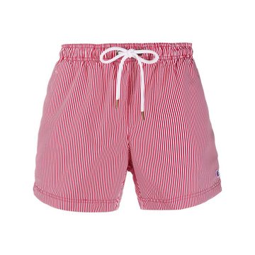 striped swim shorts