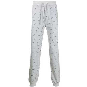 logo print track pants