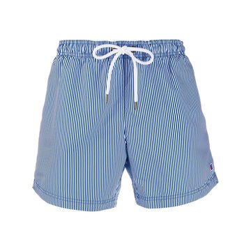 striped swim shorts