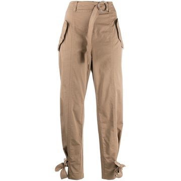 belted cargo trousers