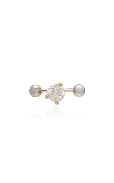 Convertible 18K Gold Diamond Earring展示图