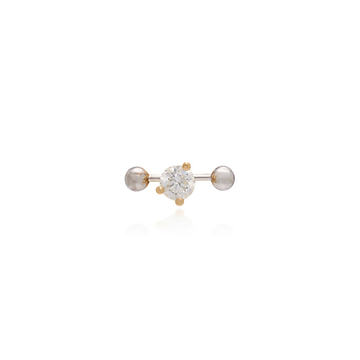 Convertible 18K Gold Diamond Earring