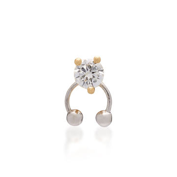 Convertible 18K Gold Diamond Earring