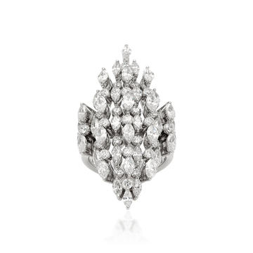 18K White Gold Marquise Diamond Ring