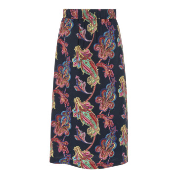 Floral Pull On Midi Skirt