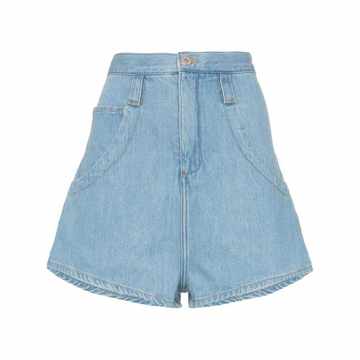 high-rise denim shorts