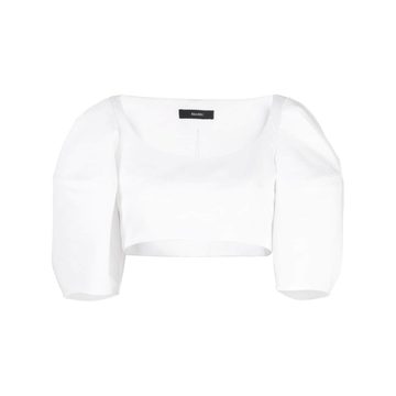 structured sleeve cropped blouse