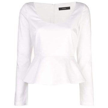 long-sleeved peplum blouse