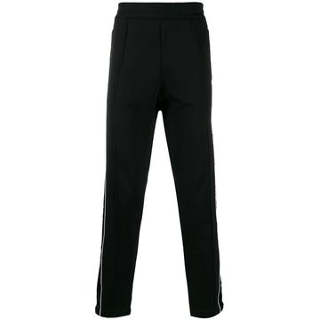 sequin stripe track trousers