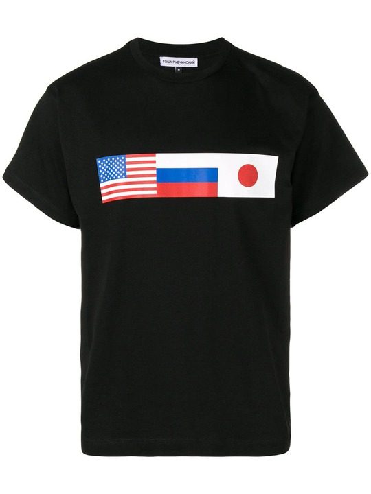 flag print T-shirt展示图