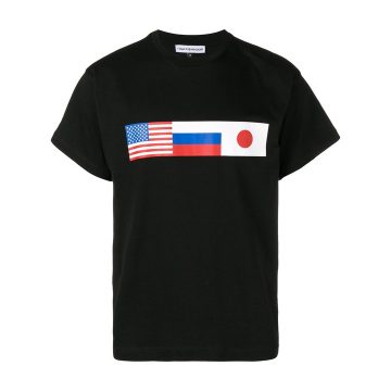 flag print T-shirt