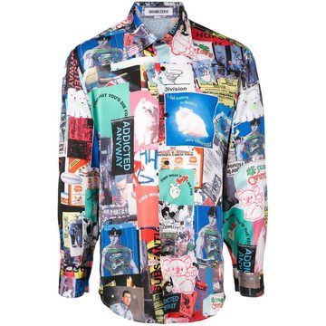 collage print shirt