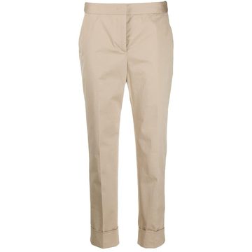 slim-fit tailored trousers