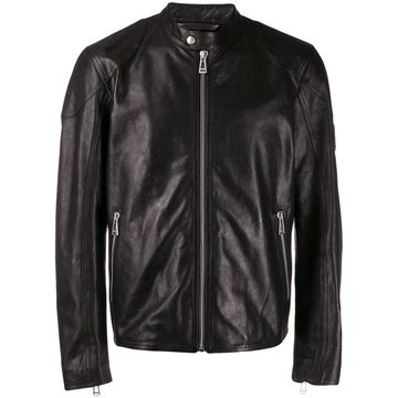 zipped biker jacket