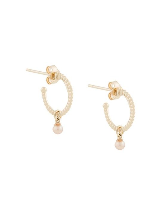 Wisdom Pearl hoop earrings展示图