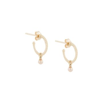 Wisdom Pearl hoop earrings