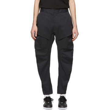 Black Woven Tech Pack Cargo Pants