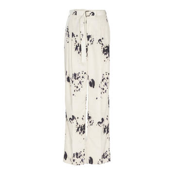 Low-Rise Printed Wide-Leg Pants