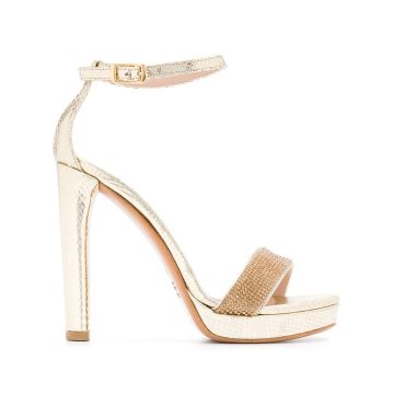 sequinned strap sandals