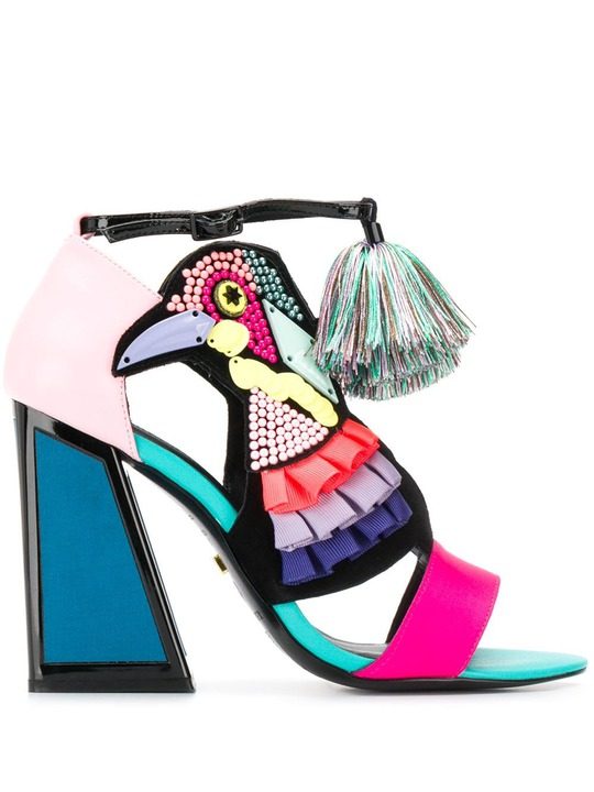 bird multi studded heeled sandals展示图