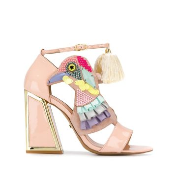 bird multi studded heeled sandals