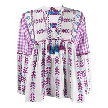 embroidered kaftan top