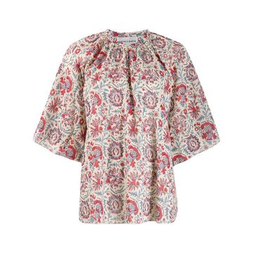 floral kaftan blouse